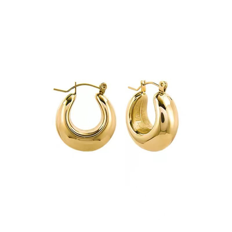 chunky gold hoop earrings