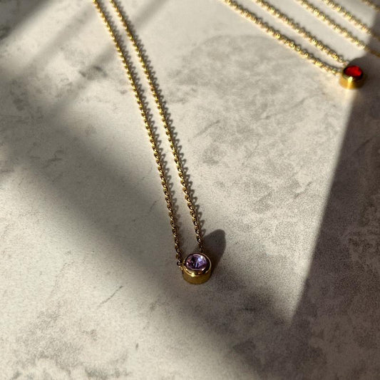 February birthstone necklace 