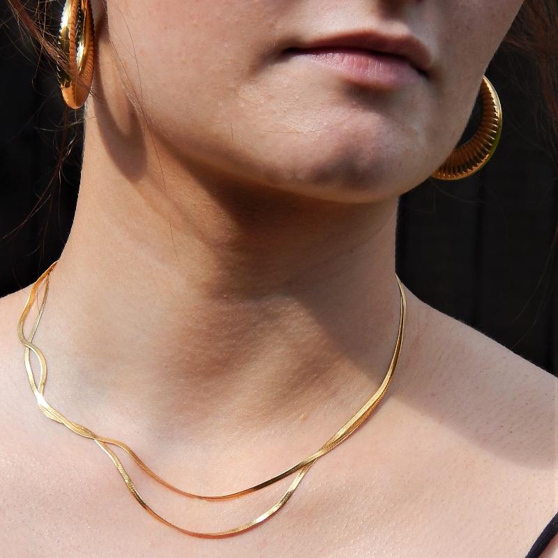 large hoop gold earrings with basket detail