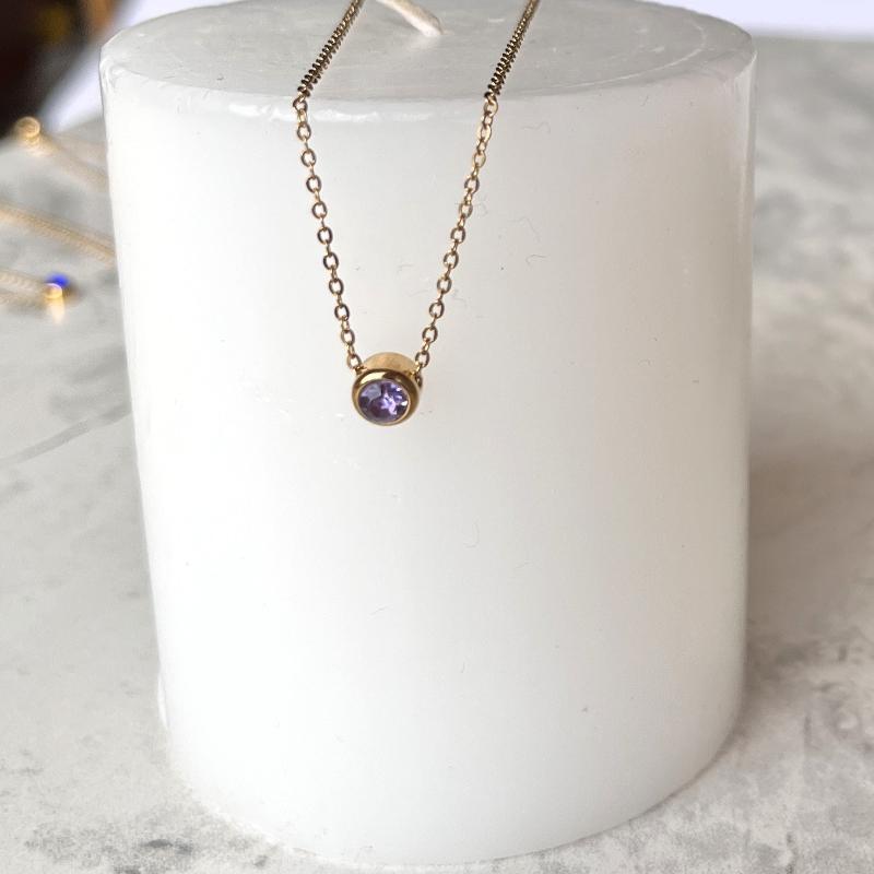 amethyst birthstone necklace