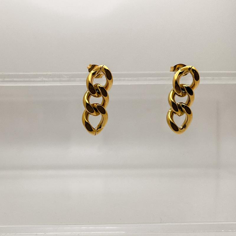 gold chain earrings