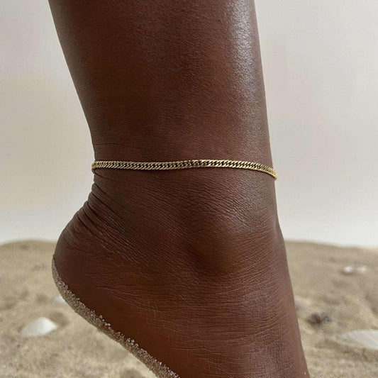 Curb Chain Gold Anklet